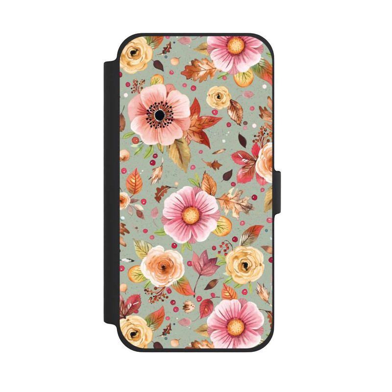 iPhone 13 Pro Max NIVOflip Autumn Flowers Soft Green