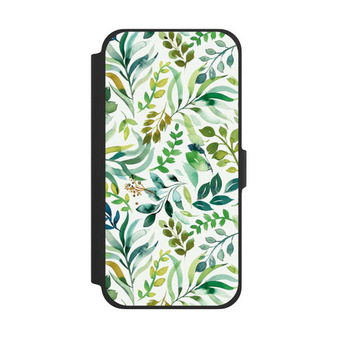 Apple iPhone 13 Pro Max NIVOflip Aquarell Palmenblätter Botanisch Grün