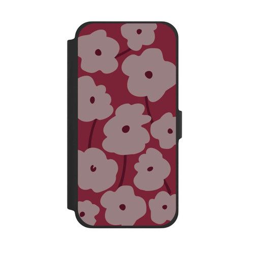 Apple iPhone 13 Pro Max NIVOflip Minimalistische Blumen Bordeaux