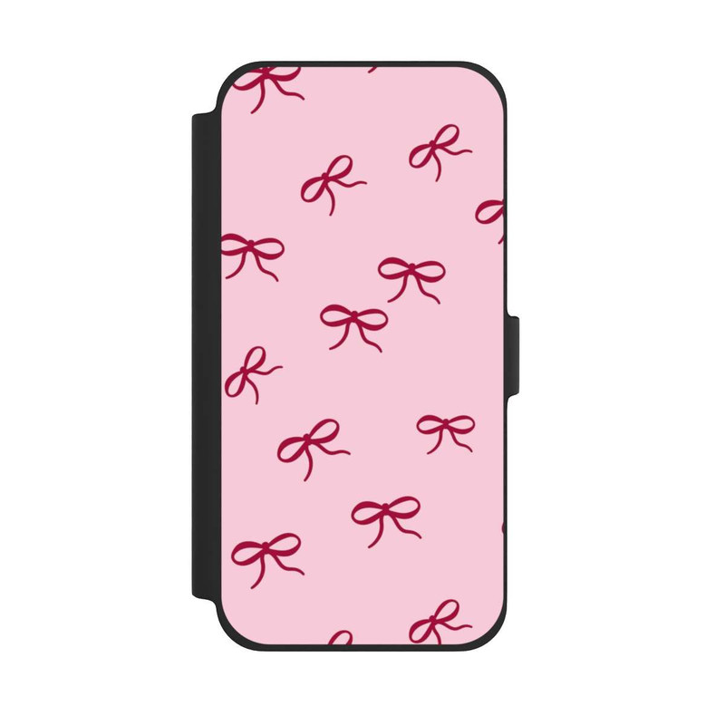 iPhone 13 Pro Max NIVOflip Schleifen Muster Rot Pink