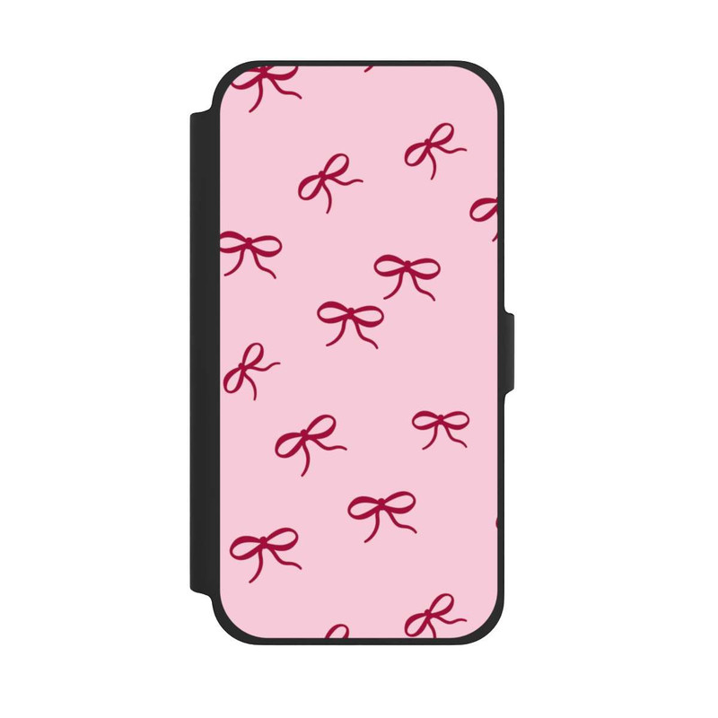 iPhone 13 Pro Max NIVOflip Schleifen Muster Rot Pink