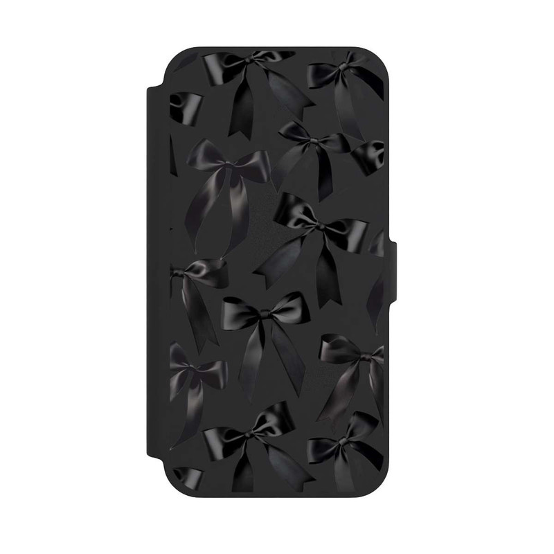 iPhone 13 Pro Max NIVOflip Schwarze Satinschleifen