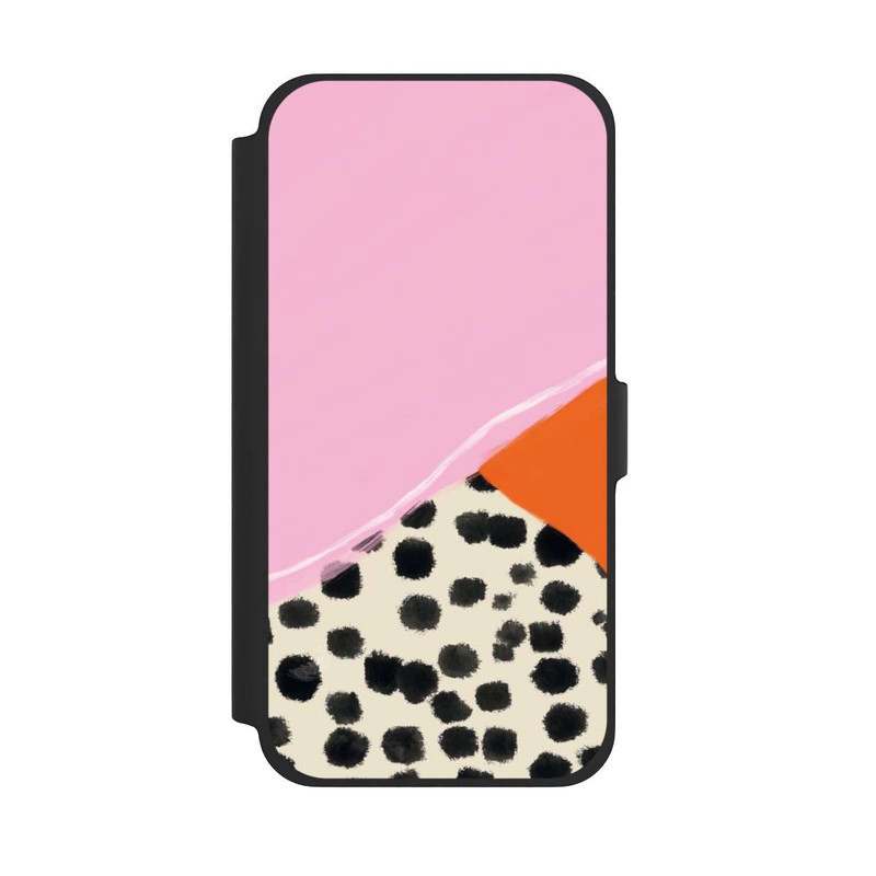 iPhone 13 Pro Max NIVOflip Rosa und Orange Gepunkteter Hintergrund