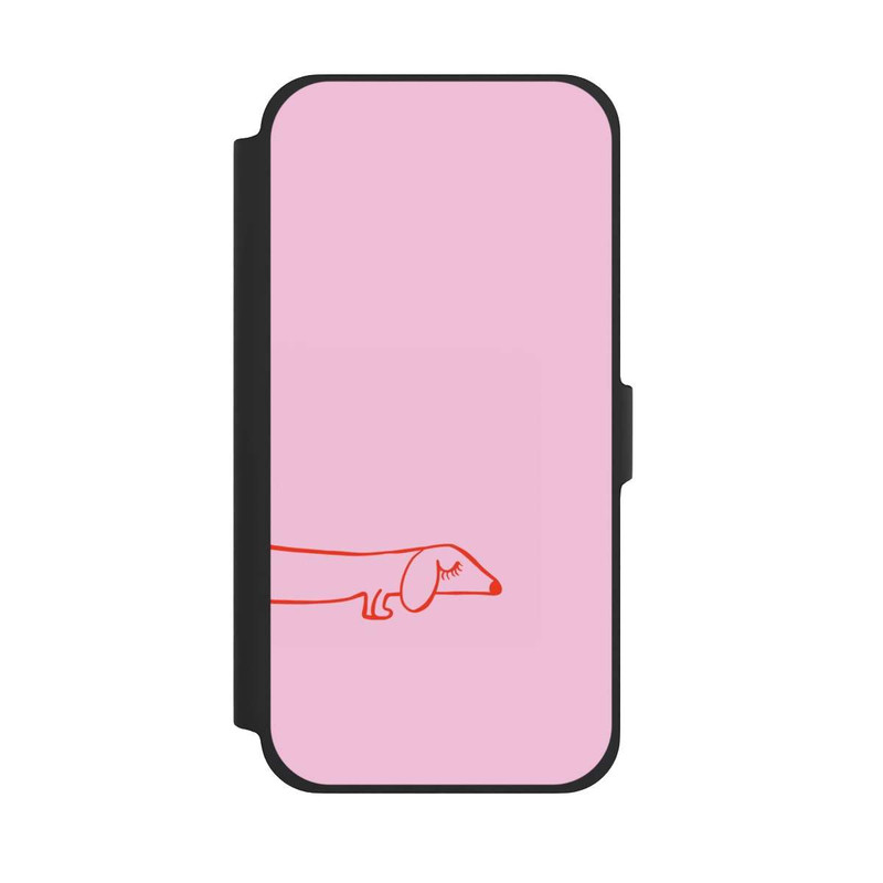 iPhone 13 Pro Max NIVOflip Dachshund Illustration Pink