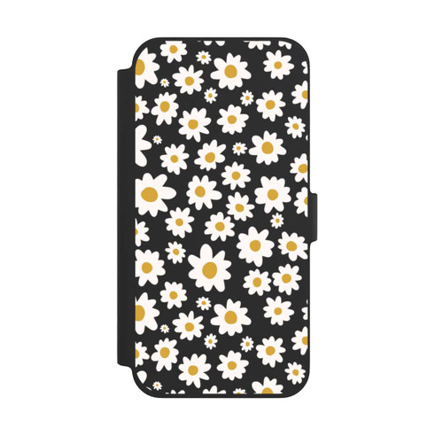 Apple iPhone 13 Pro Max NIVOflip Daisy Flower Seamless Pattern Transparent