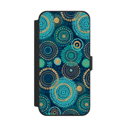 Apple iPhone 13 Pro Max NIVOflip Blockprint India Teal Gold