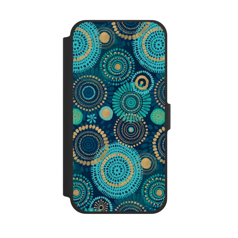 iPhone 13 Pro Max NIVOflip Blockprint India Teal Gold