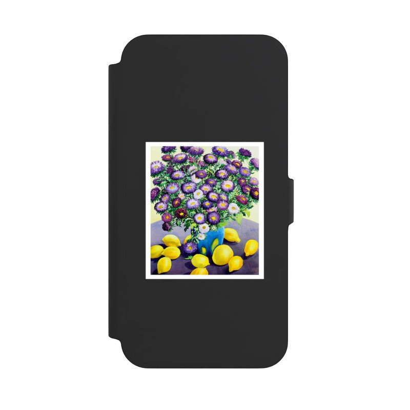 iPhone 13 Pro Max NIVOflip Purple Asters and Lemons by Christopher Ryland