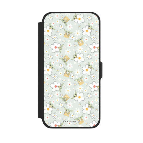 Apple iPhone 13 Pro Max NIVOflip Baby Yoda Blumen Muster