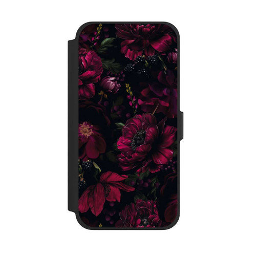 Apple iPhone 13 Pro Max NIVOflip Dunkle Rote Blumen Liebe