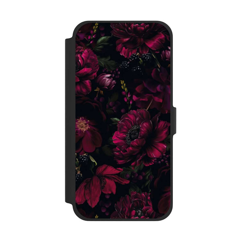 iPhone 13 Pro Max NIVOflip Dunkle Rote Blumen Liebe