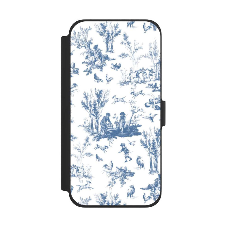 iPhone 13 Pro Max NIVOflip Blaue Landschaft Vintage Keramik Pattern