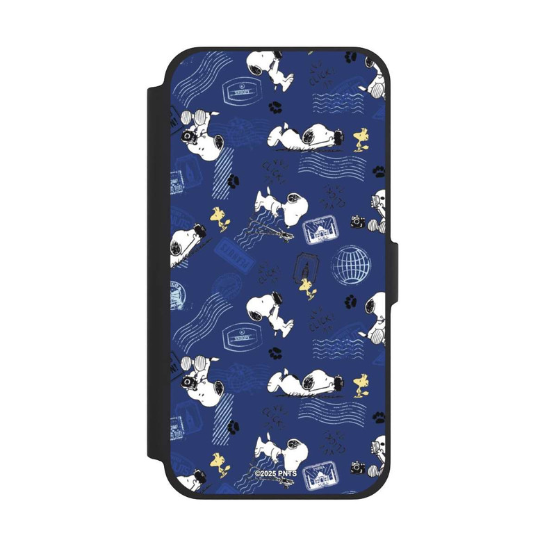iPhone 13 Pro Max NIVOflip Peanuts Travel Stamps Pattern Blue