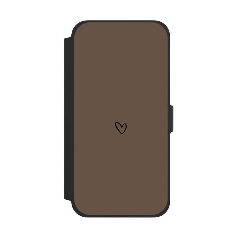 iPhone 13 Pro Max NIVOflip Herz Minimalistisch Braun