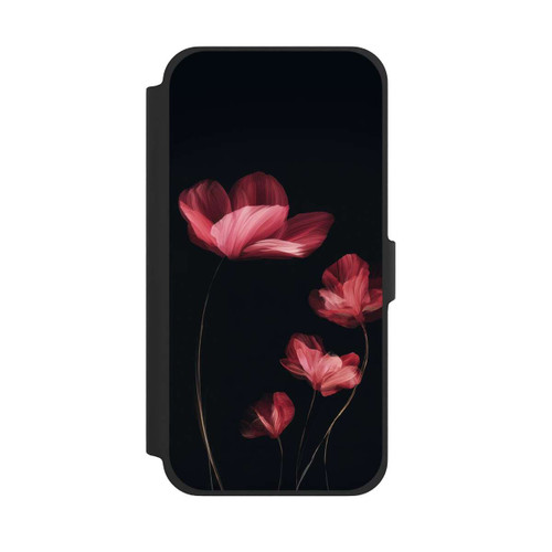 Apple iPhone 13 Pro Max NIVOflip Burgunder Blüten schwarz