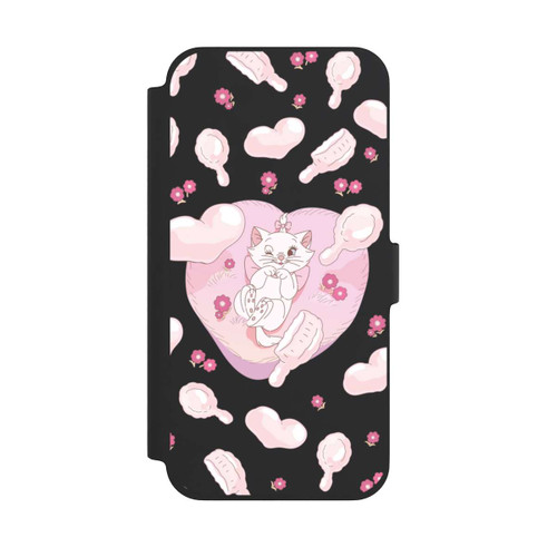 Apple iPhone 13 Pro Max NIVOflip Aristocats Marie Hearts Pink Transparent