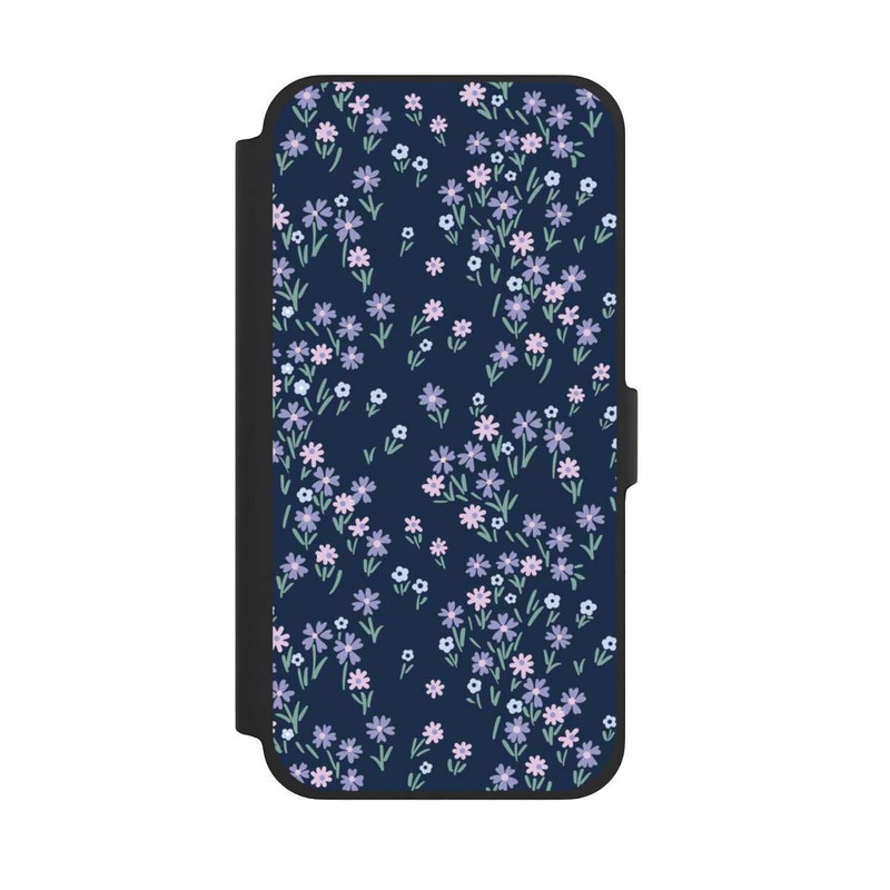 iPhone 13 Pro Max NIVOflip Thème Floral Bleu Foncé