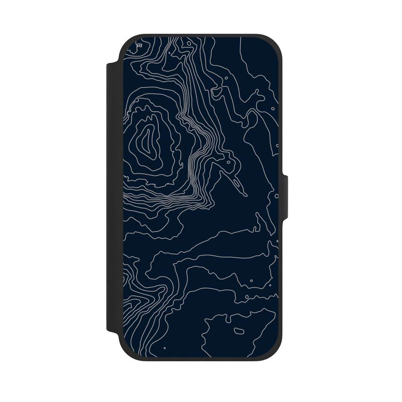 iPhone 13 Pro Max NIVOflip Berg Höhenlinien Dunkel
