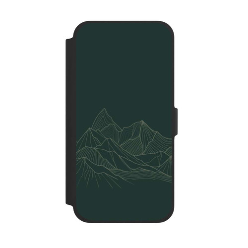 Apple iPhone 13 Pro Max NIVOflip Berg Line Art Grün