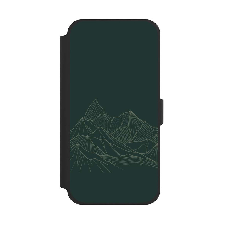 iPhone 13 Pro Max NIVOflip Dessin Au Trait De Montagne Vert