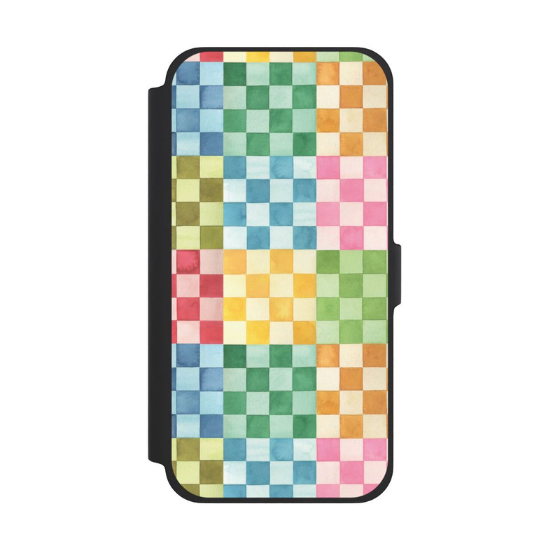 iPhone 13 Pro Max NIVOflip Checkerboard Watercolor Chess Geometric Red