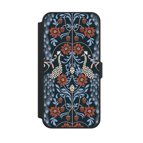 Apple iPhone 13 Pro Max NIVOflip Vintage Peacock Garden Arts and Crafts Floral Dark