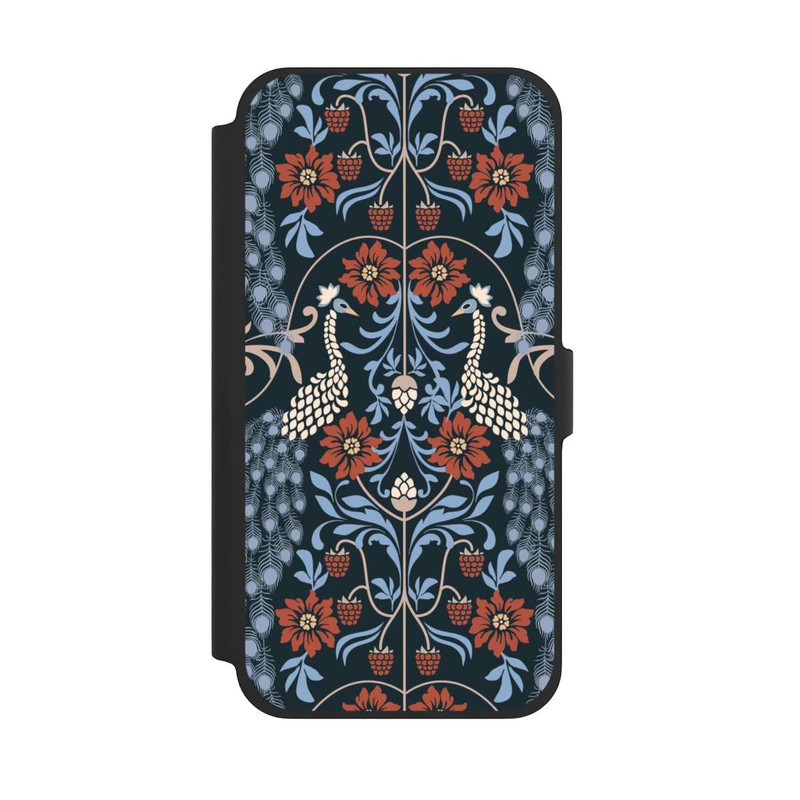 iPhone 13 Pro Max NIVOflip Vintage Peacock Garden Arts and Crafts Floral Dark