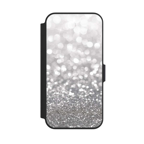Apple iPhone 13 Pro NIVOflip Pluie de Paillettes Argentées Look