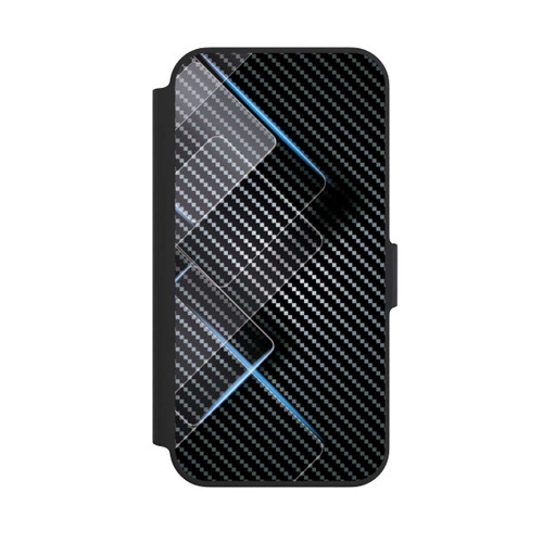 Apple iPhone 13 Pro NIVOflip Blaue Linien auf Karbon