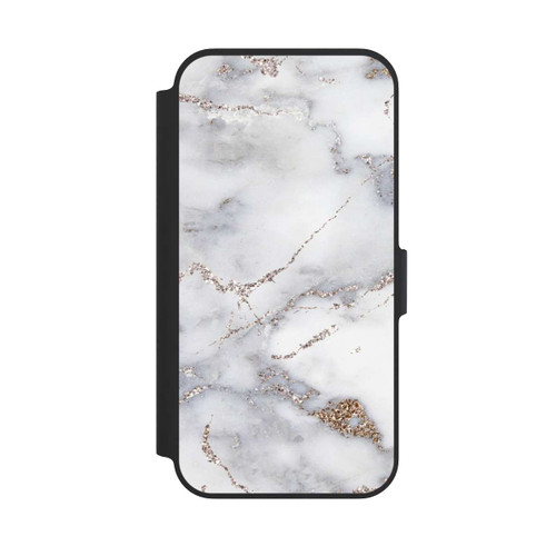 Apple iPhone 13 Pro NIVOflip Silberglitzer Marmorlook