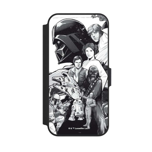 Apple iPhone 13 Pro NIVOflip StarWars Charaktere - Schwarz-Weiß