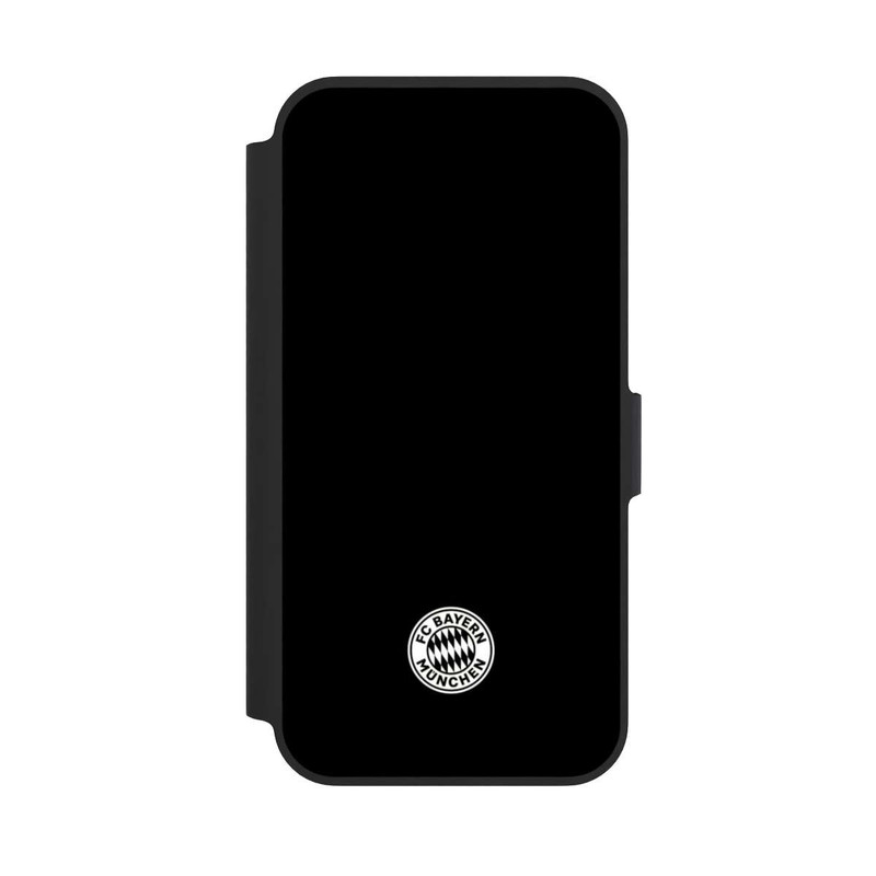 iPhone 13 Pro NIVOflip Klassisches FCB Logo Klein - Weiß auf Schwarz