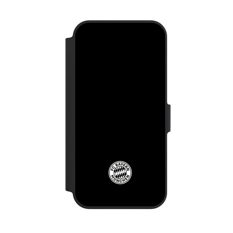 iPhone 13 Pro NIVOflip Klassisches FCB Logo Klein - Weiß auf Schwarz