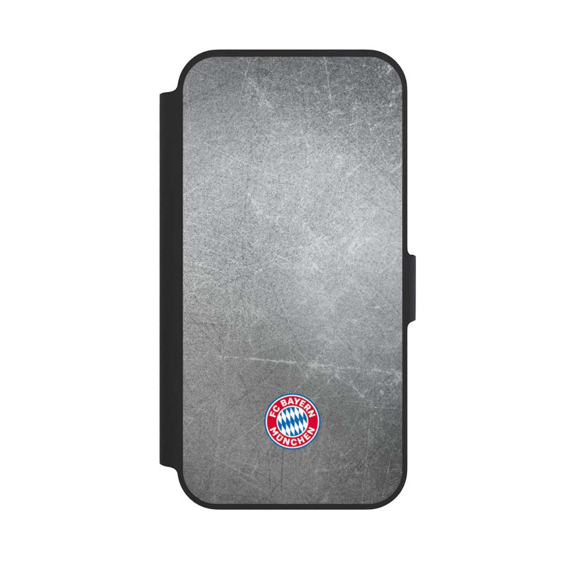iPhone 13 Pro NIVOflip Klassisches FCB Logo Klein - Bunt auf Metalllook