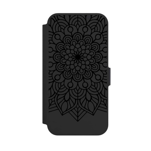 Apple iPhone 13 Pro NIVOflip Indian Mandala Schwarz ohne Hintergrund