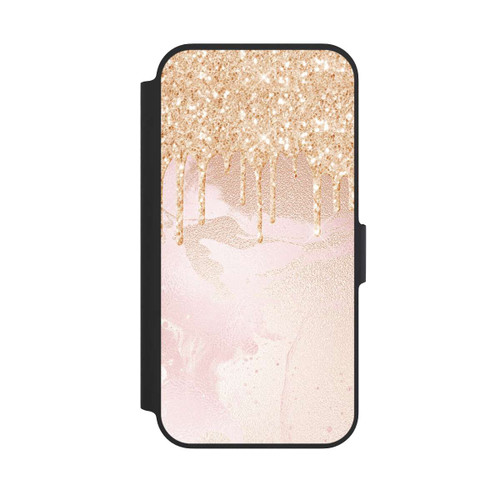 Apple iPhone 13 Pro NIVOflip Rosegold Glitter Droplet Look