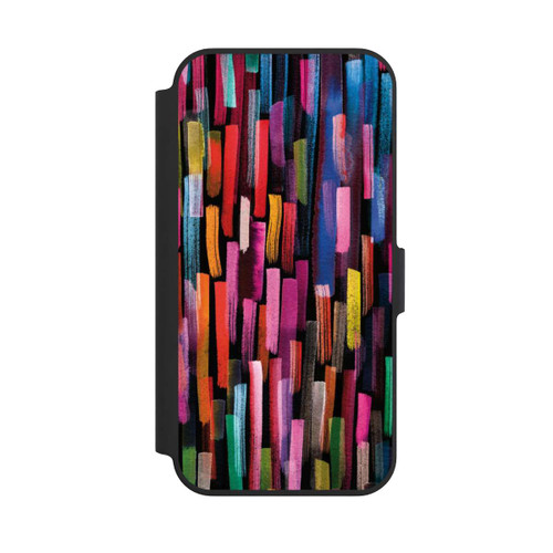 Apple iPhone 13 Pro NIVOflip Bunte Pinselstriche schwarz