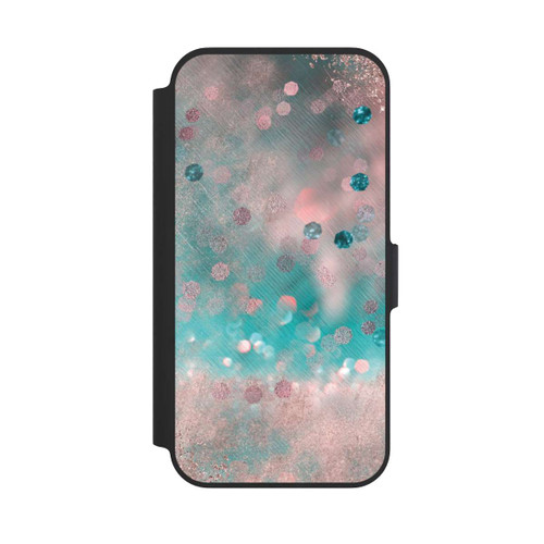 Apple iPhone 13 Pro NIVOflip Turquoise Glamour Glitter Look