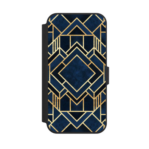Apple iPhone 13 Pro NIVOflip Impression Art Déco Bleu Or