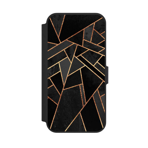 Apple iPhone 13 Pro NIVOflip Schwarze Nacht Gold Druck