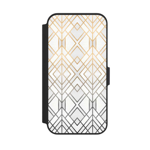 Apple iPhone 13 Pro NIVOflip Gold und Grauer Geo Golddruck