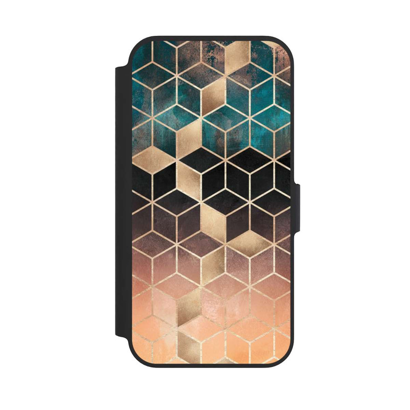 iPhone 13 Pro NIVOflip Ombre Traum Würfel Gold Druck