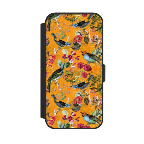 Apple iPhone 13 Pro NIVOflip Tapete mit Vögeln und Blumen