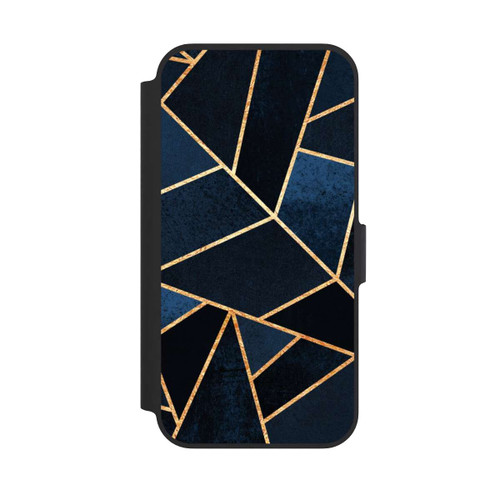 Apple iPhone 13 Pro NIVOflip Navy Stein Golddruck
