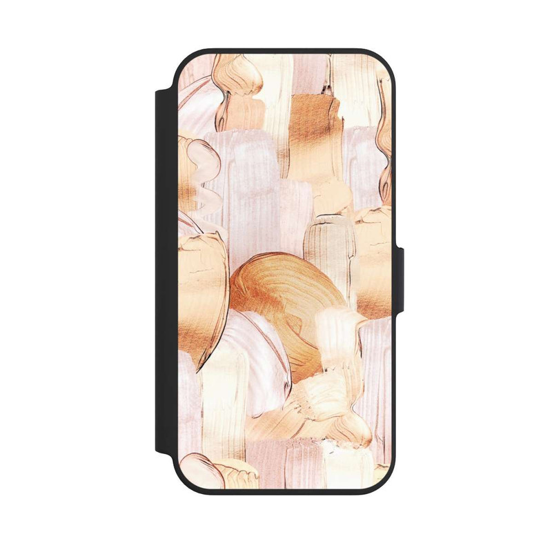 iPhone 13 Pro NIVOflip White/Gold Brush Pattern