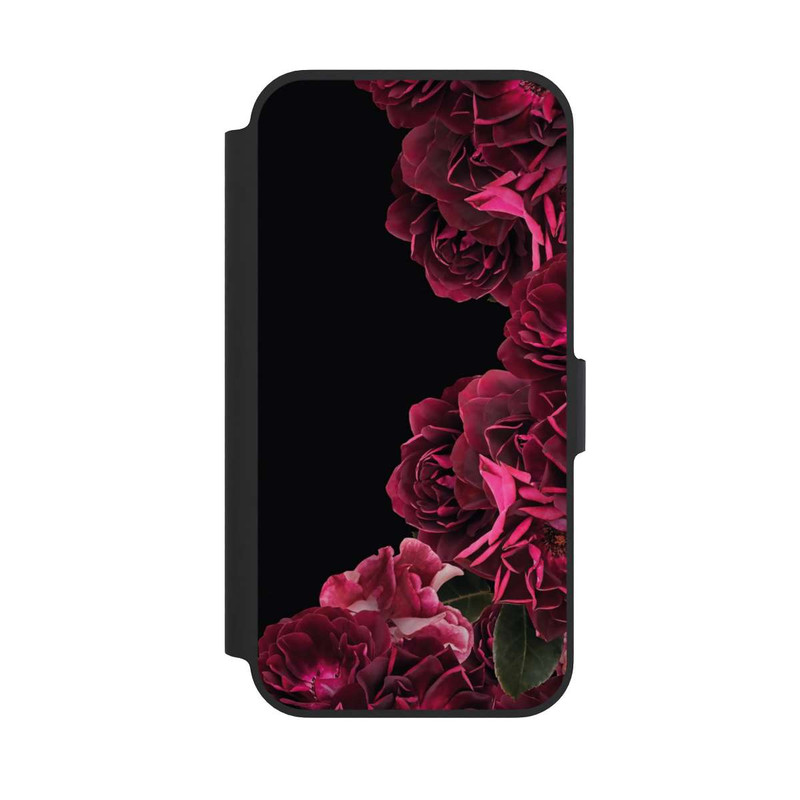 iPhone 13 Pro NIVOflip Roses Vintage sur Fond Noir