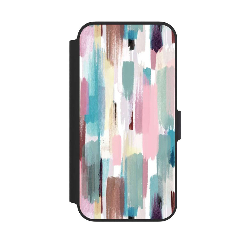 iPhone 13 Pro NIVOflip Abstrakte Pinselstriche in Pastelltönen