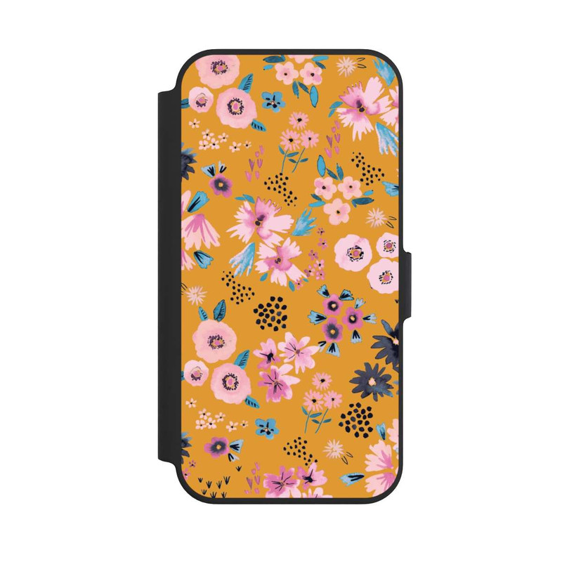 iPhone 13 Pro NIVOflip Petites Fleurs Jaune Moutarde