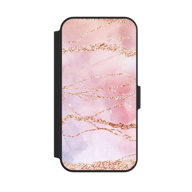 iPhone 13 Pro NIVOflip Marmor Girly Rose Look Pailleté