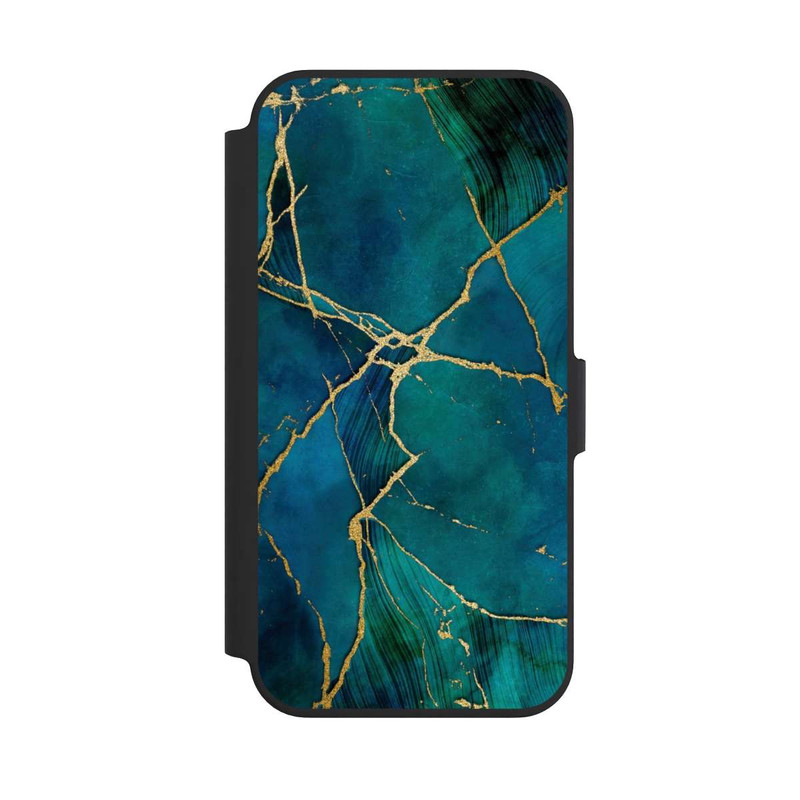 iPhone 13 Pro NIVOflip Mineralischer Glamourlook Blaugold